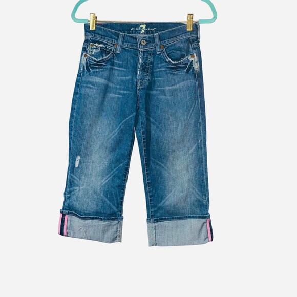 7 For All Mankind “Crop Boy Cut” Jeans sz 24 - Picture 1 of 10